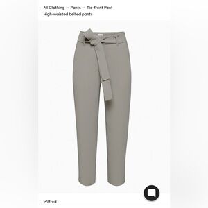 Wilfred Grey Tie-Front Crepe Pants